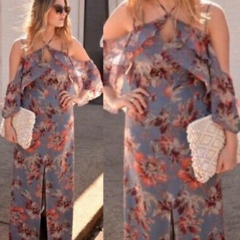 INTERMIX Silk floral gown